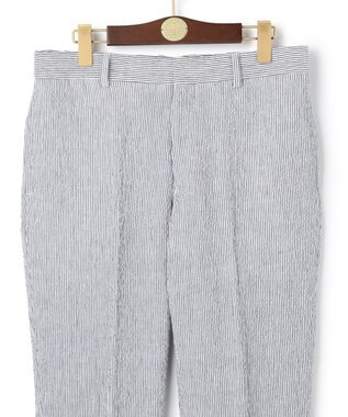 J.PRESS MEN ストレッチリネンサッカー パンツ ネイビー系1