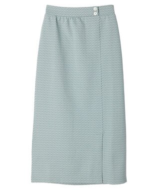 earth music&ecology シェブロン柄タイトスカート Green