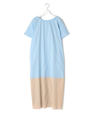 J.PRESS YORK STREET 【WOMEN】バイカラー ワンピース サックスブルー系1
