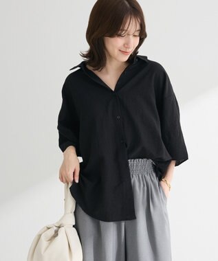 Green Parks ・ＥＬＥＮＣＡＲＥ　ＤＵＥシアーボリュームスリーブシャ Black