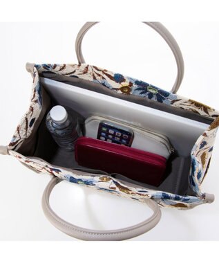 UNBILLION カシュカシュ cachecache / ジャガードスクエアトート ライトグレー