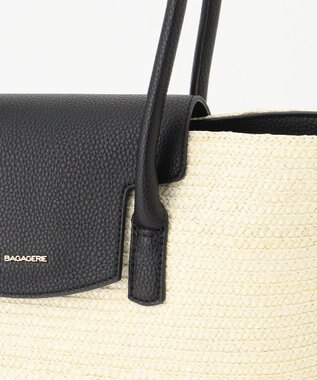 LA BAGAGERIE フラップかごトートバッグ アイボリー