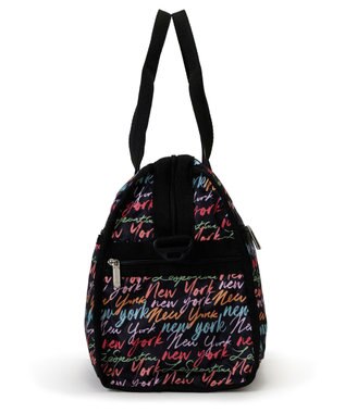 LeSportsac DELUXE MED WEEKENDER/NYCスクリプトブラック NYCスクリプトブラック