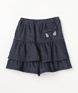 組曲 KIDS 【150-160㎝】リボンティアード キュロット ネイビー