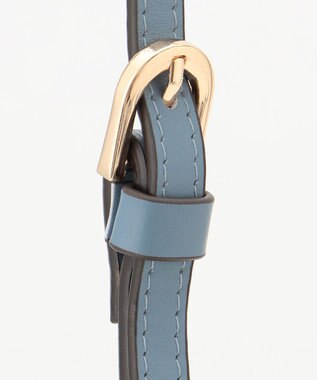 LA BAGAGERIE レザーステッチ　マルチポシェット ライトブルー