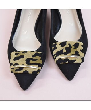 MODE ET JACOMO <MODE ET JACOMO>バックルポインテッドトゥパンプス ブラックコンビ