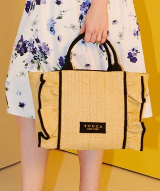 TOCCA TRIM WAVES BASKET かごバッグ ブラック系