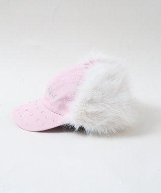 WEGO ラインストーンドッグイヤーキャップ ライトピンク