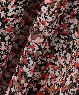 組曲 【先行予約】インプレッションフラワープリント フレアワンピース ピンクフラワー系