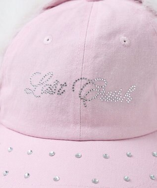 WEGO ラインストーンドッグイヤーキャップ ライトピンク