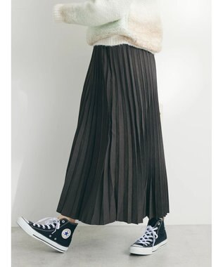 CRAFT STANDARD BOUTIQUE ピーチアコーディオンプリーツスカート Charcoal Gray