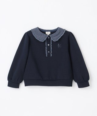 組曲 KIDS 【110-140㎝】ダンボールニット トレーナー ネイビー系