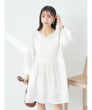 earth music&ecology シャーリングチュニック Off White