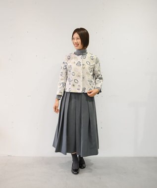 muuc トリプルクロス タックフレアスカート｜軽くてふっくらした三重織り生地・セットアップ可能 ブラック