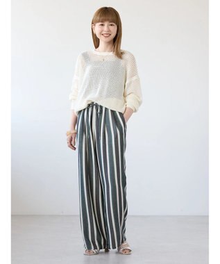 AMERICAN HOLIC ２ＷＡＹメッシュ編みニットカーディガン Off White