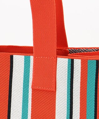 23区 ニットトートバッグ オレンジ系2