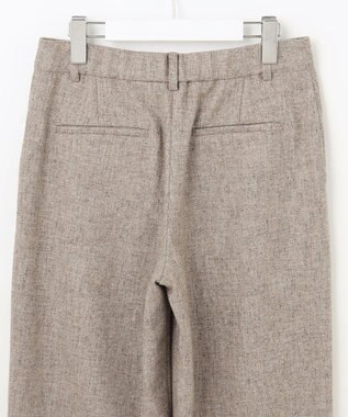 J.PRESS LADIES T/W シャブレーツイル セミワイド パンツ ベージュ系