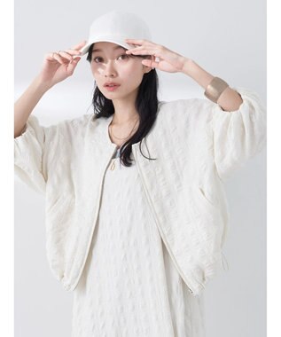 earth music&ecology シャーリングタックスリーブブルゾン