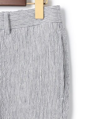 J.PRESS MEN ストレッチリネンサッカー パンツ ネイビー系1