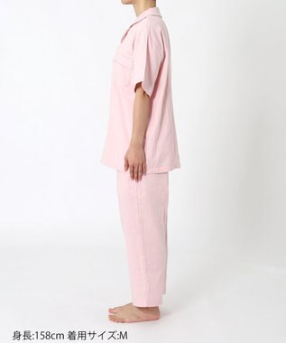 ワコール／睡眠科学 パジャマ 5分袖 半袖 9分丈 綿100%(天綿)(本体) レディース YDT144 睡眠科学／ワコール ピンク