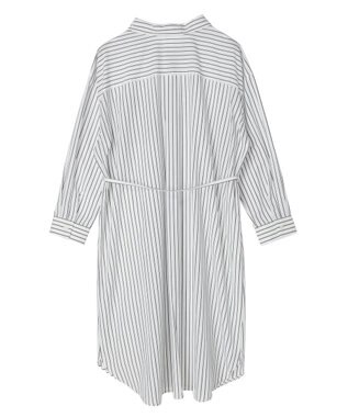 Green Parks ミドル丈シャツワンピース Navy