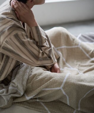 LOOM&SPOOL LBRパイルスロー ブランケット トラぺカーキ