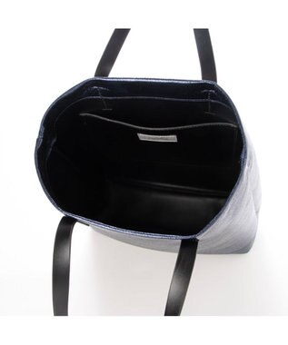 UNBILLION VERYコラボ カシュカシュ cachecache / カードケース付きメタリックトートバッグ ネイビー