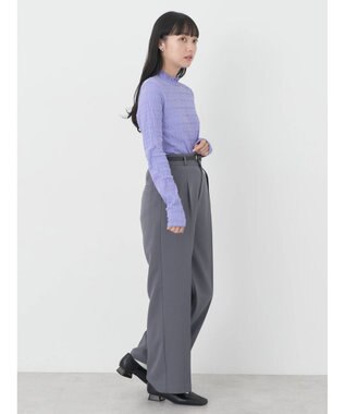 earth music&ecology シャーリングハイネックプルオーバー Lavender