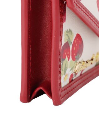 Maison de FLEUR いちご柄カードケース Red