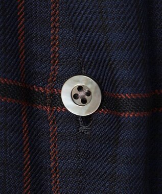 J.PRESS LADIES サイロチェック ストライプ ワンピース ネイビーチェック系