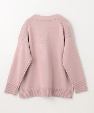 ANY 【洗濯機可】ラムウールVネック カーディガン ピンク