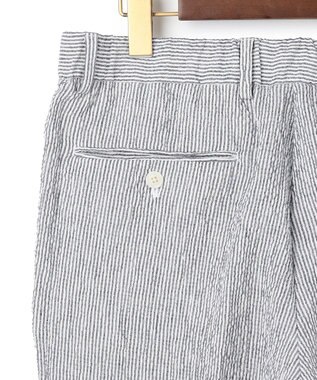 J.PRESS MEN ストレッチリネンサッカー パンツ ネイビー系1