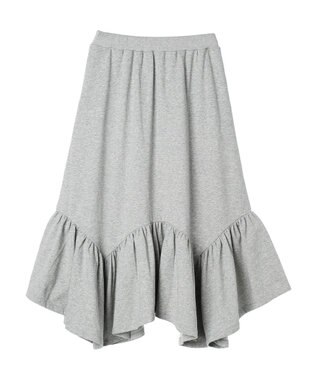 earth music&ecology ウラケ裾フリルスカート Gray