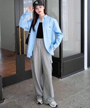 WEGO 【25年秋新色登場★】U.S. POLO ASSN.別注ロングスリーブシャツ ブルー