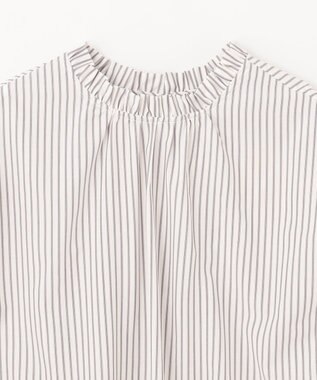 ANY 【UVカット/吸水速乾/抗菌防臭】エニィファンクション ノースリブラウス オフ×ブラウンストライプ