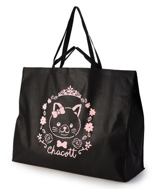 Chacott Cat不織布バッグL ブラック