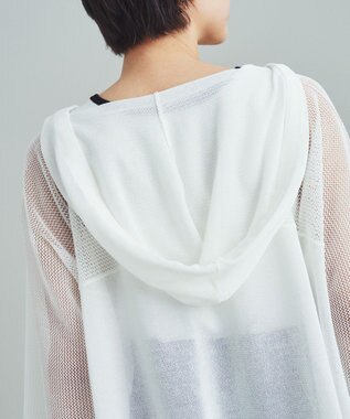 GRACE CONTINENTAL メッシュニットフーディー ホワイト