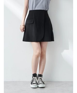 earth music&ecology ラップミニスカート Black