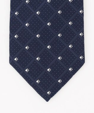 JOSEPH HOMME 【日本製】ドットチェック　ネクタイ ネイビー系7