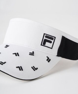 FILA GOLF／marie claire 【FILA GOLF】 総柄サンバイザー ホワイト
