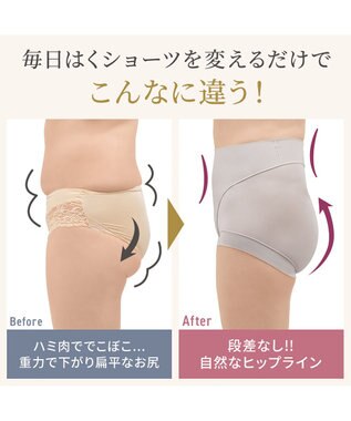 BRADELIS New York 【Yukine inc. 】ゆきねえとろりソフトシルク混ショーツ24 履き心地重視の補正ショーツ お腹すっぽり 響きにくい 快適 トープ