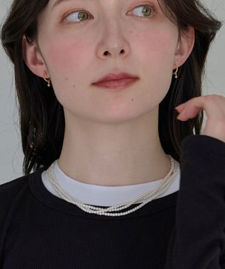 Phoebe 3連ビーズパールネックレス ホワイト