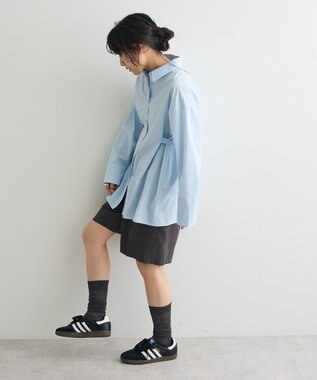 CRAFT STANDARD BOUTIQUE サイドベルトシャツ Sax