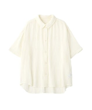 earth music&ecology ランダムプリーツシャツ Off White