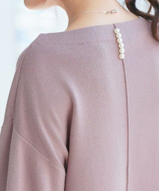 Tiaclasse L 【安田美沙子さん着用・洗える】ボリュームパフスリーブニットチュニック ピンクモカ