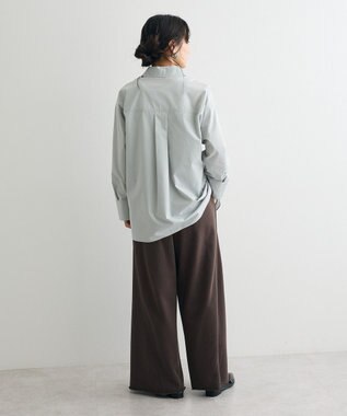 CRAFT STANDARD BOUTIQUE サイドベルトシャツ Blue Green