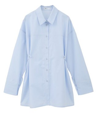 CRAFT STANDARD BOUTIQUE サイドベルトシャツ Sax