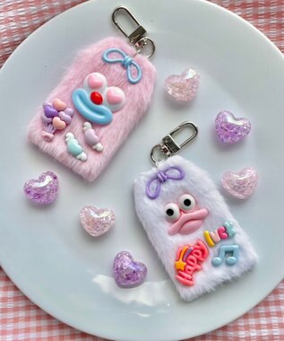 WEGO ミニラッキーチャームモンスターぬいぐるみキーホルダー ピンク