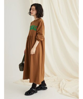 CRAFT STANDARD BOUTIQUE ウ゛ィンテージ風天竺　フロッキークラックＰＴ　ＯＰ　 Brown