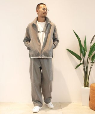 J.PRESS YORK STREET 【UNISEX】ウールライク トラックジャケット ライトグレー系